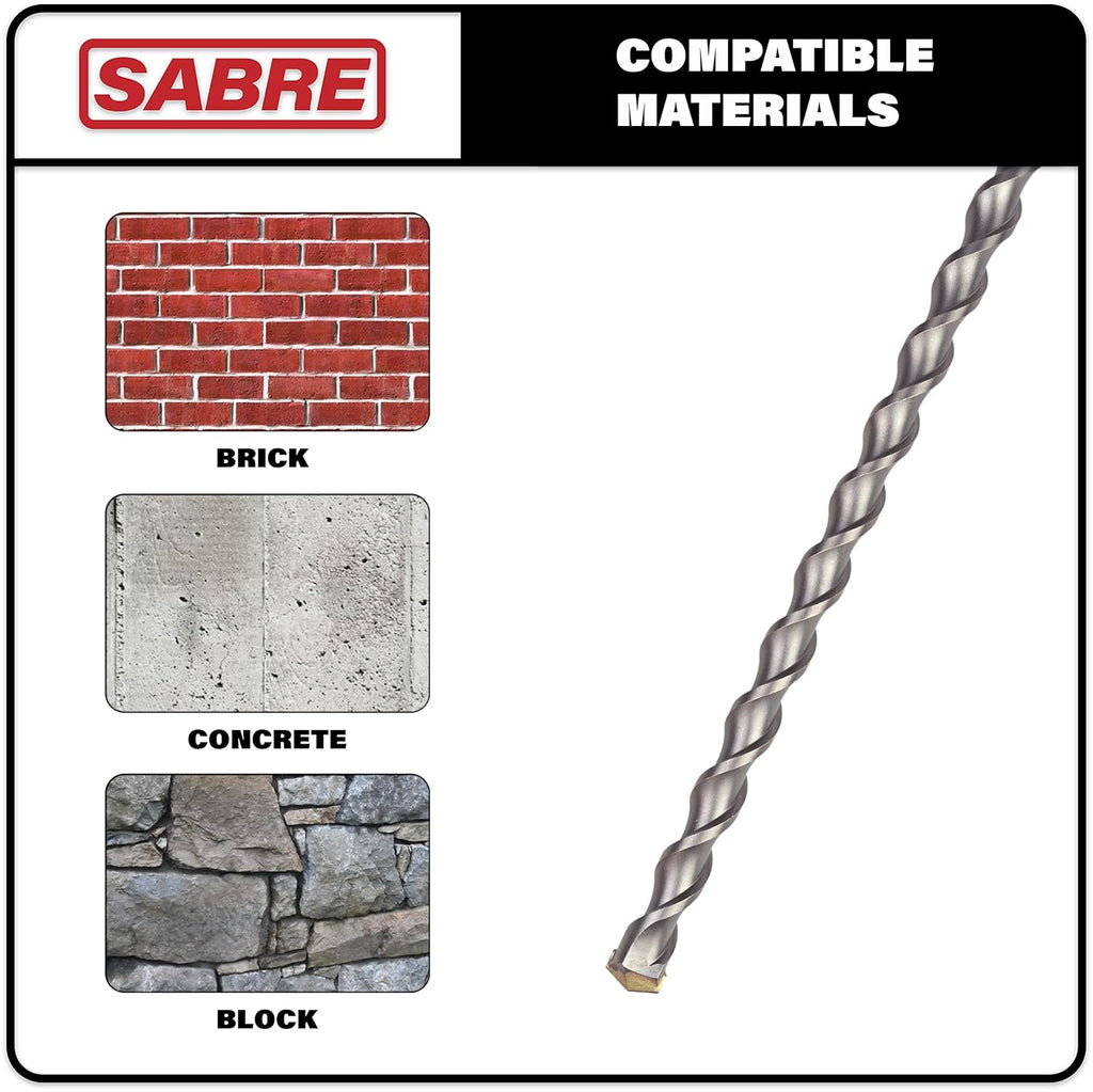 3/4 Inch x 39 Inch SDS Plus Rotary Hammer Drill Bit, Carbide Tipped for Brick, Stone, Concrete (3/4" x 37" x 39")