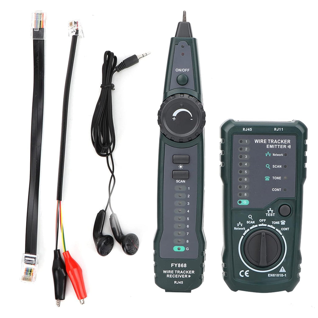 FY868 Cable Tester, Telephone Network Wire Tracker Kit, FY868 Cable Tracker, Suitable for RJ45 RJ11 Cables