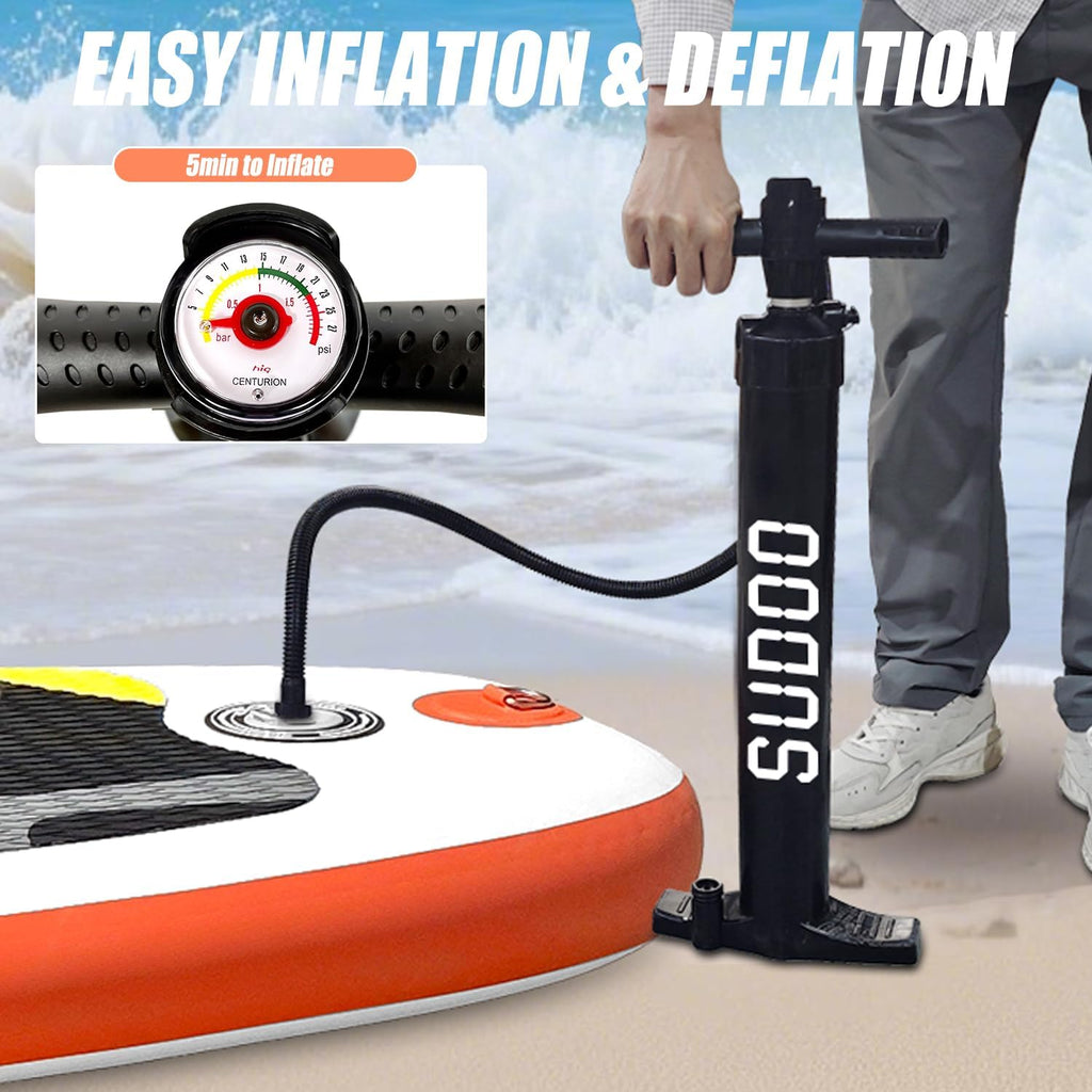 Inflatable Stand Up Paddle Board 10'x30'', Ultra-Light SUP Board with Backpack, Pump, Paddle, Coil Leash, 3 Fins, Repair Kit, Stable SUP with Non-Slip EVA Deck for Adults & Youth