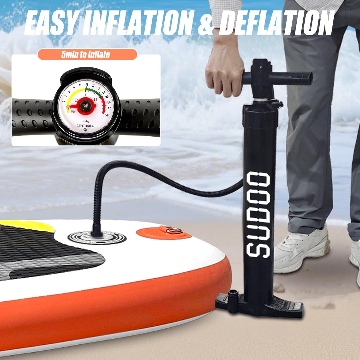 Inflatable Stand Up Paddle Board 10'x30'', Ultra-Light SUP Board with Backpack, Pump, Paddle, Coil Leash, 3 Fins, Repair Kit, Stable SUP with Non-Slip EVA Deck for Adults & Youth
