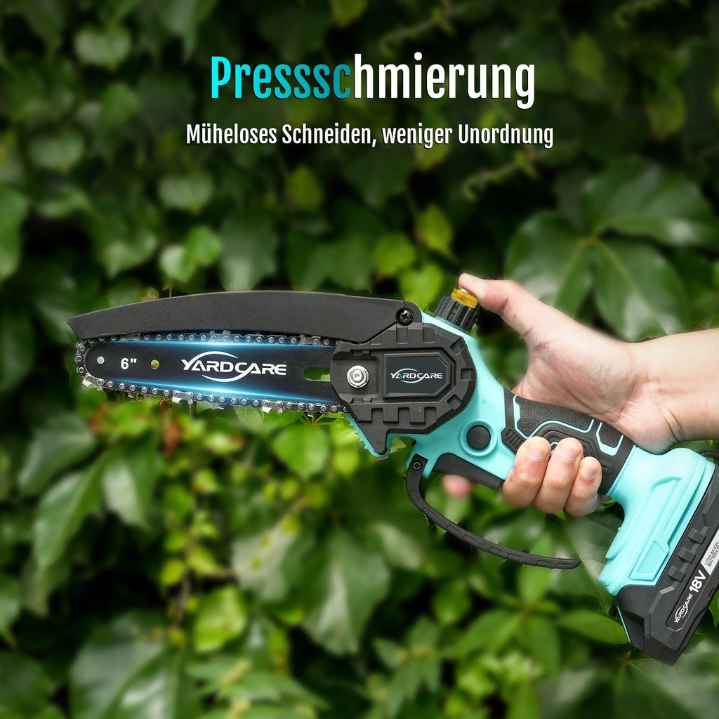 YARDCARE 6" bürstenlose Akku-Kettensäge