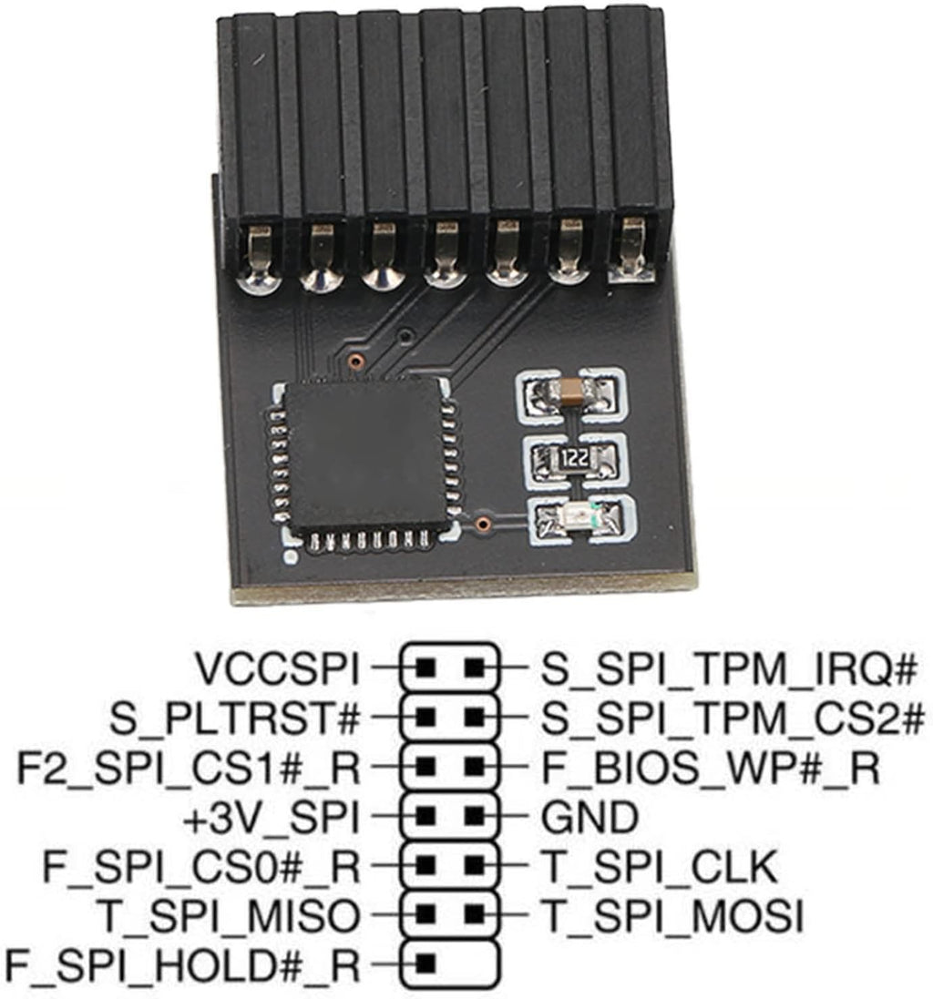 Tpm 2.0 Module, Encryption Security Tpm 14 Pin 14Pin SPI Remote Card for Motherboard