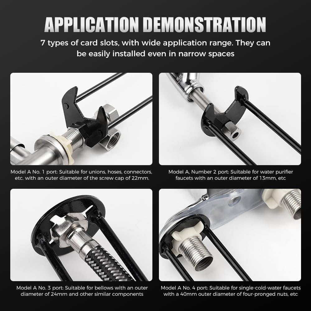 2 PCS Multifunctional Sink Wrench, 2026 Upgraded Sink Wrench Faucet Plumbing Tool, Basin Wrench Under Sink Faucet Wrench Tight Spaces Tools for Kitchen and Bathroom