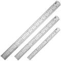 ZZTX Metal Straight Edge Ruler Stainless Steel Ruler 6 Inch 12 Inch 16 Inch Ruler Set Rulers Bulk Set of 3