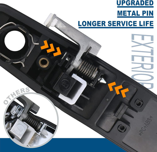 APPERFiT Upgraded Exterior Door Handles Black Compatible with 2007-2013 Chevy Chevrolet Silverado 1500 2500 3500 Suburban Tahoe Avalanche, GMC Sierra Yukon, Cadillac Escalade
