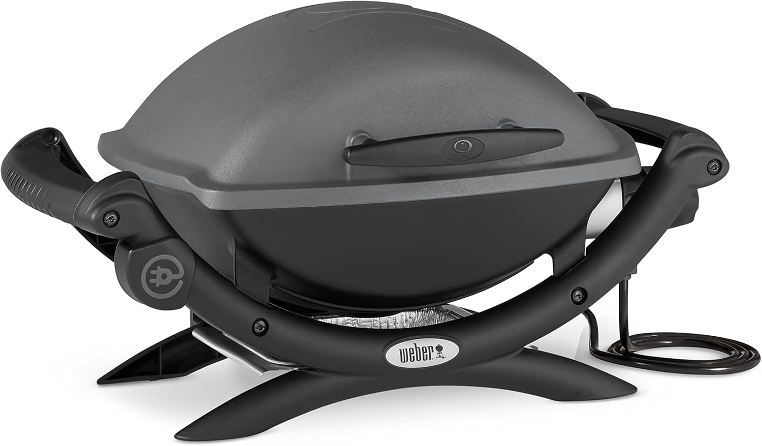 Weber Q 1400 Elektrogrill 2200W, Gusseisen, Balkon, Temperaturregelung, Dunkelgrau