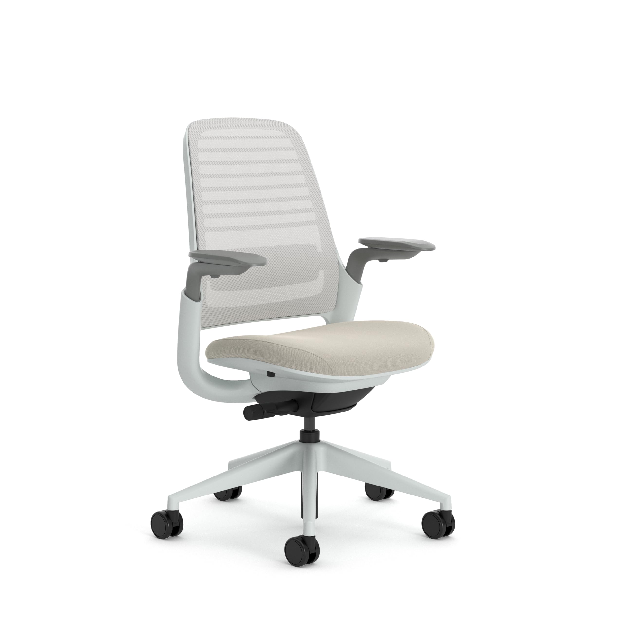 Steelcase Series 1 Bürostuhl, Mesh-Rückenlehne, Ergonomisch, Lordosenstütze, Truffle