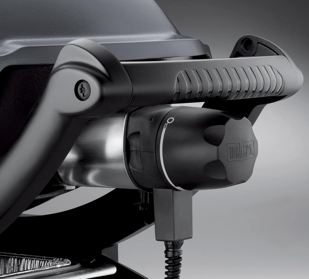 Weber Q 1400 Elektrogrill 2200W, Gusseisen, Balkon, Temperaturregelung, Dunkelgrau