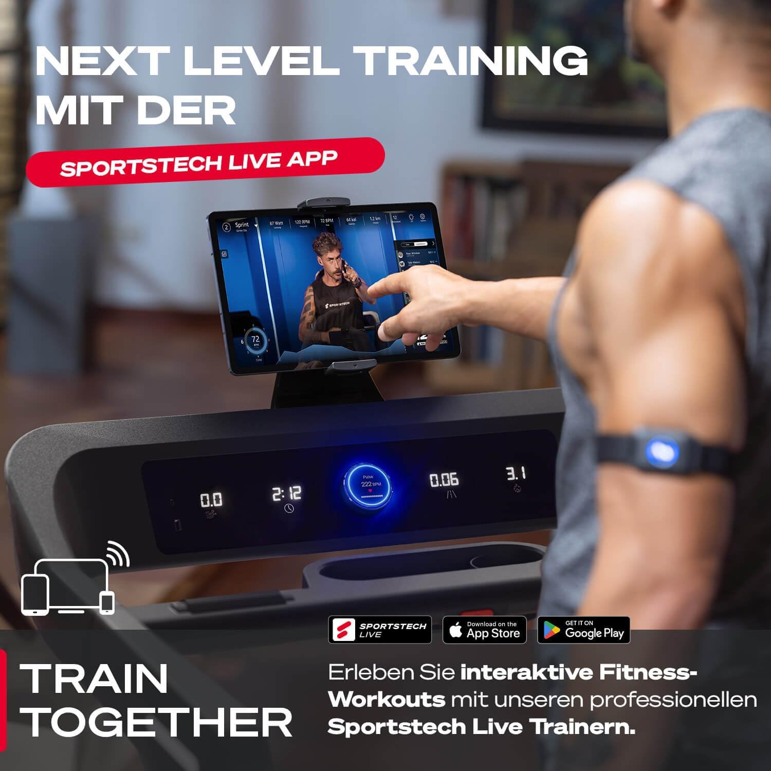Sportstech sTread Pro/Lite: Klappbares Laufband mit 20 km/h, 17 % Steigung und 7 PS Motor ✨