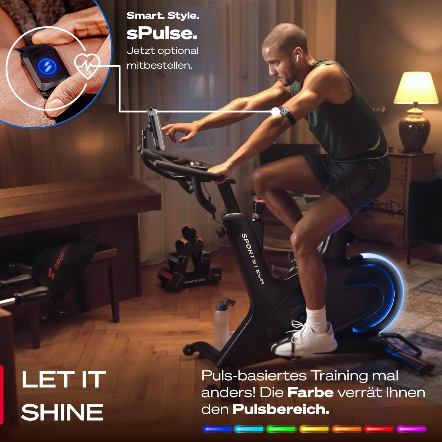 Sportstech Sbike Lite: Heimtrainer mit App & Tablet-Halterung ✨
