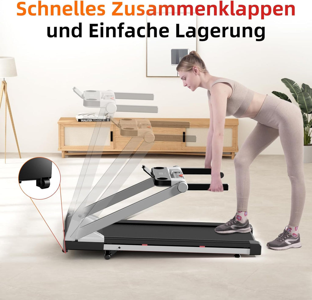 Superun Faltbares Heim-Laufband: Steigung, App & Trainingskurse✨