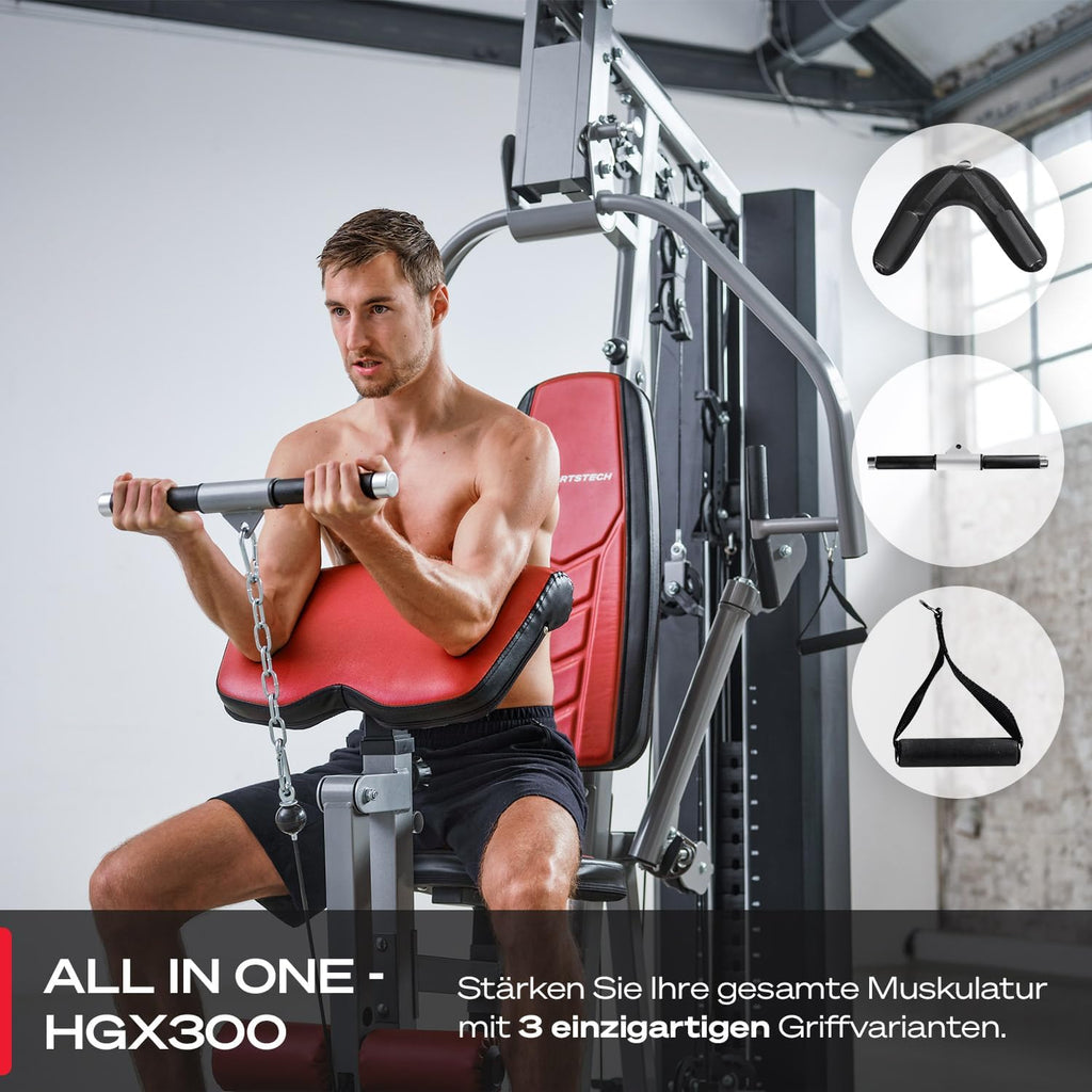 Sportstech HGX300: Multifunktions-Kraftstation mit Beinpresse, Stepper & Powertower ✨