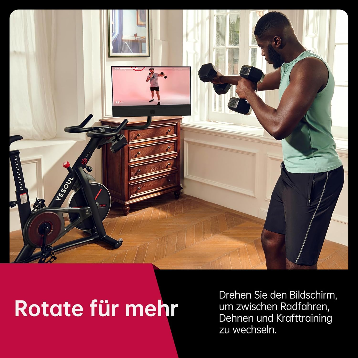 YESOUL G1M Plus: Leises Indoor‑Bike mit 21,5″ FHD‑Display ✨