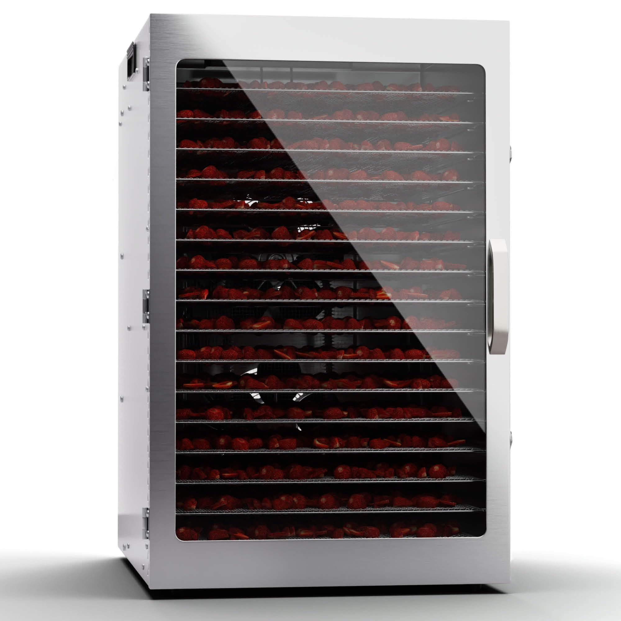 Klarstein Dörrgerät, Dörrautomat für Gemüse, Obst, Pilze & Fleisch, 1500W Edelstahl-Dörrautomat, Trockenautomat mit 16 Metallgitter, Dörrgerät mit 24H Timer & Touch-Display, Food Dehydratoro