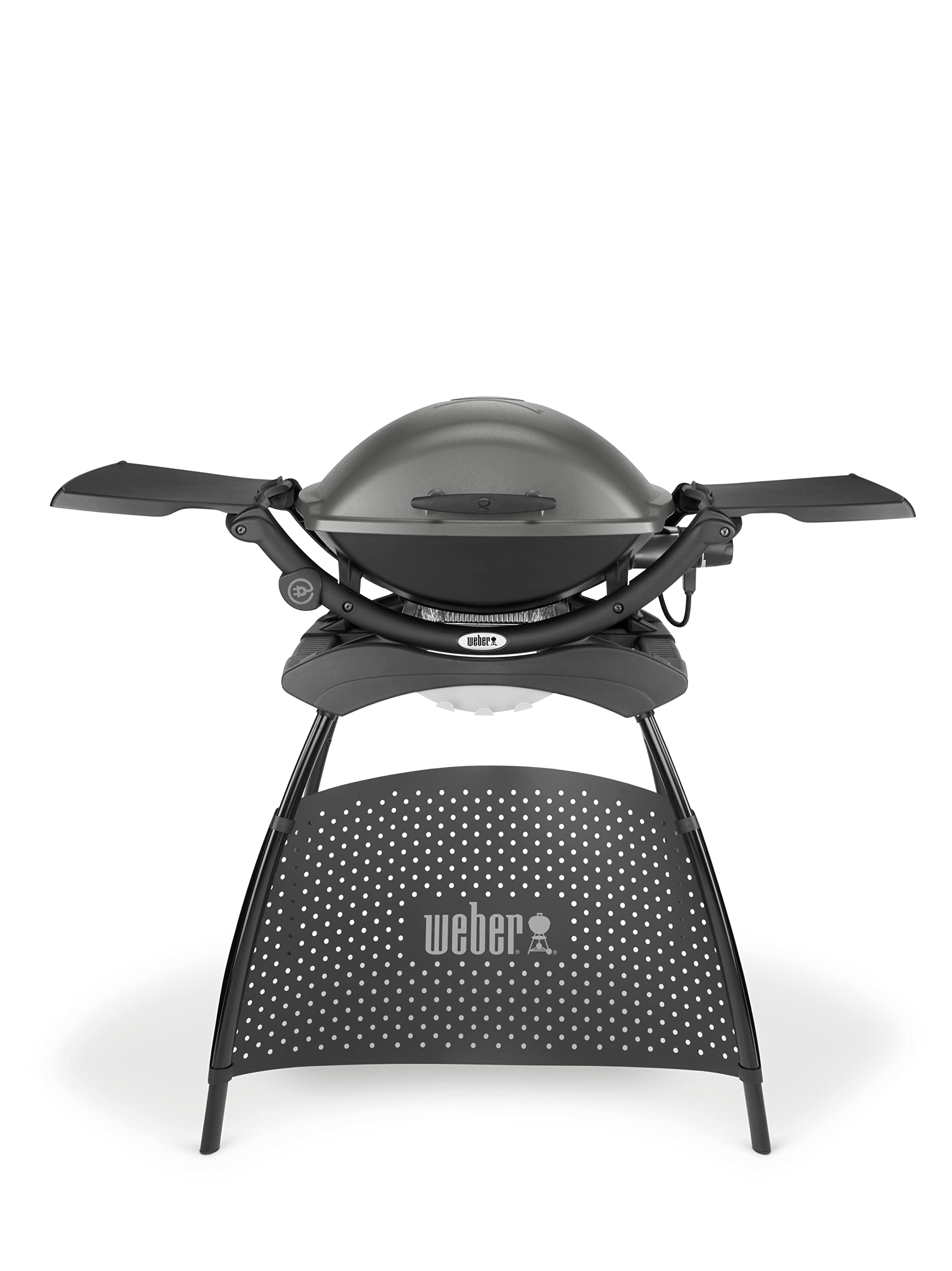 Weber Q 1400 Elektrogrill 2200W, Gusseisen, Balkon, Temperaturregelung, Dunkelgrau