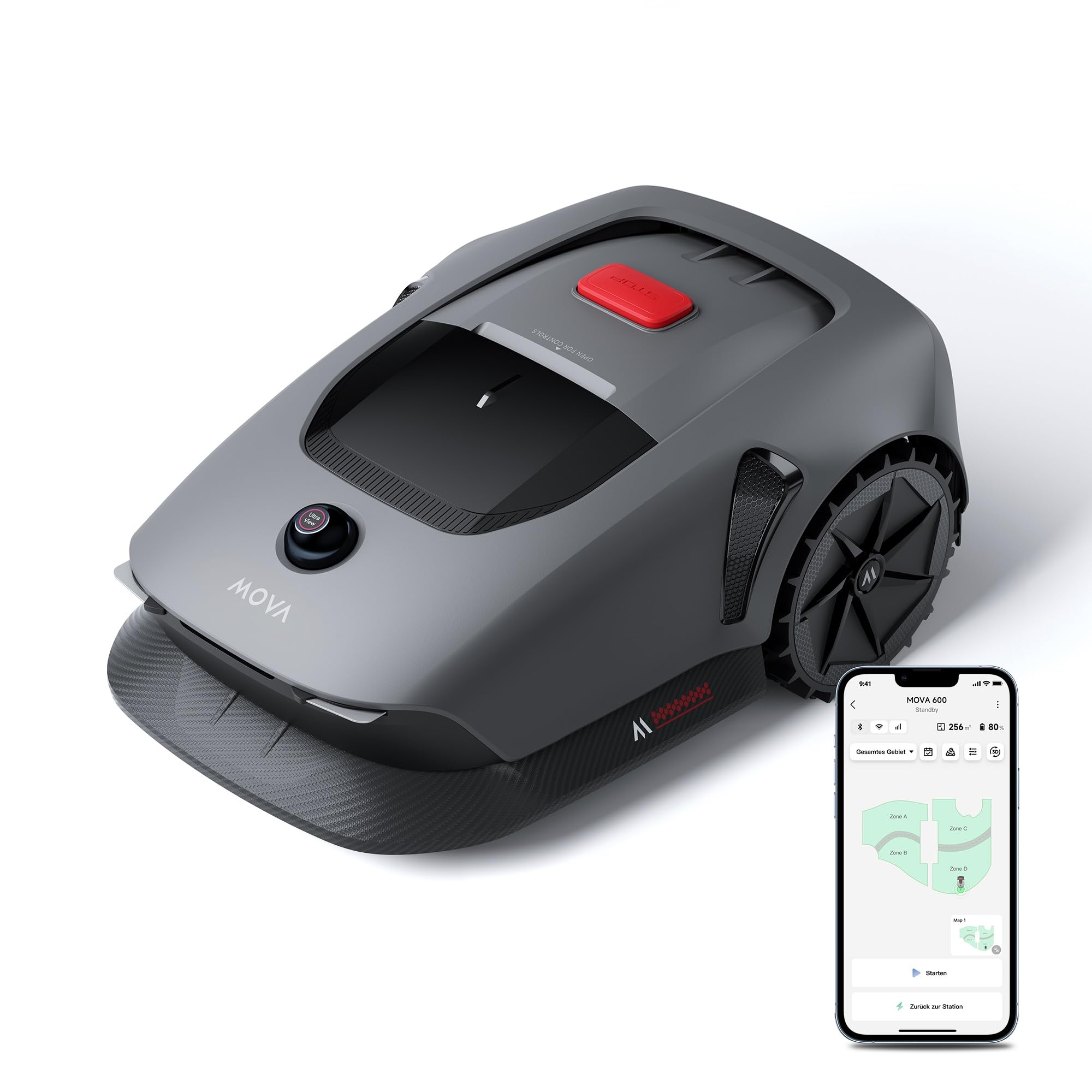 MOVA 600 Mähroboter 600 m², 3D-LiDAR & App-Steuerung