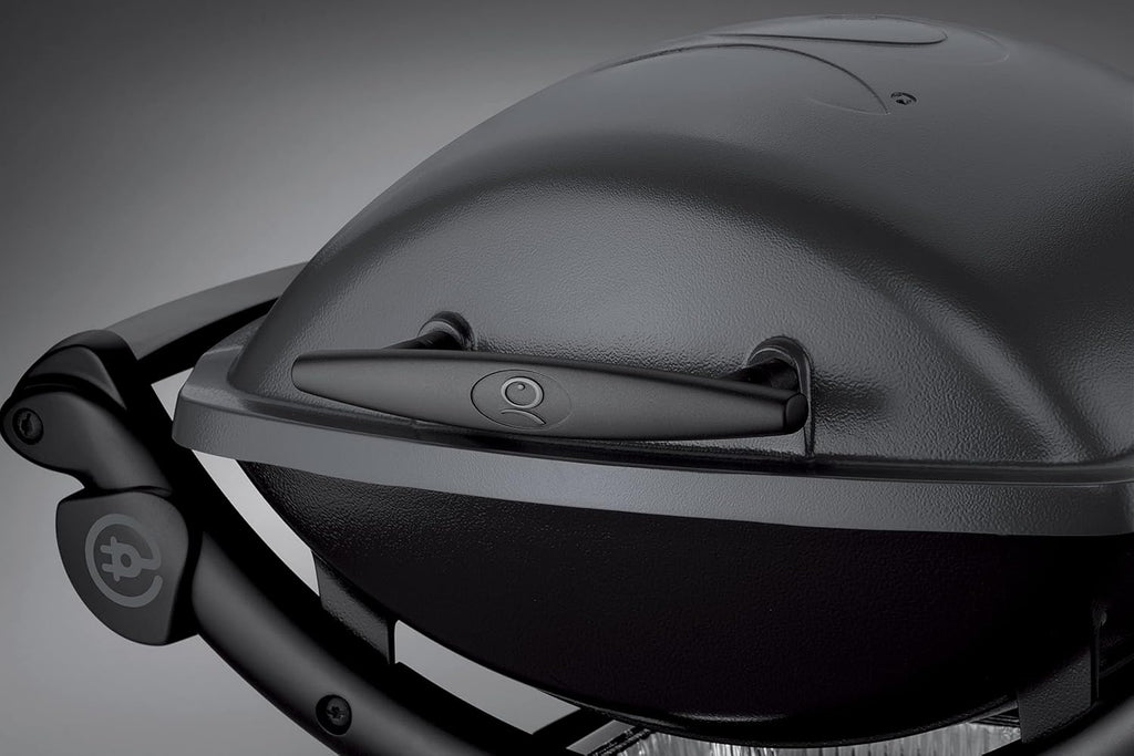 Weber Q 1400 Elektrogrill 2200W, Gusseisen, Balkon, Temperaturregelung, Dunkelgrau