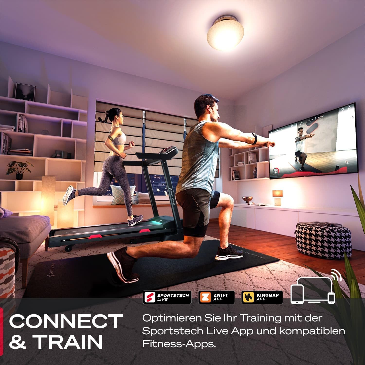 Sportstech F31s: Klappbares Laufband für Zuhause mit App, Bluetooth & LED ✨