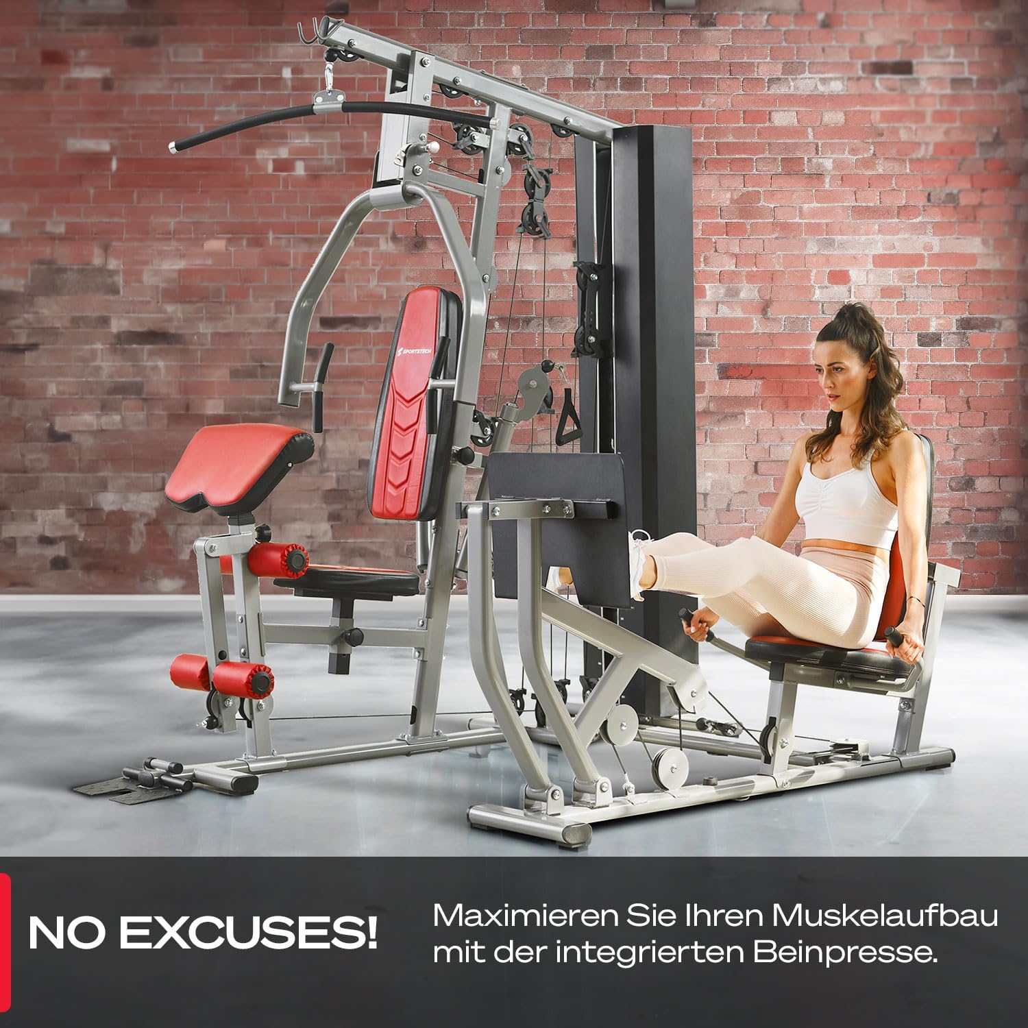 Sportstech HGX300: Multifunktions-Kraftstation mit Beinpresse, Stepper & Powertower ✨