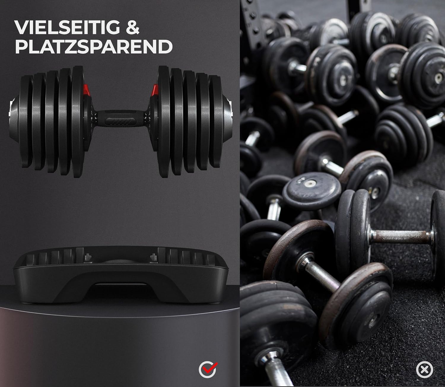 Yaheetech Verstellbare Hantel: 12/16‑in‑1 Schnellverstellung fürs Home‑Gym-1