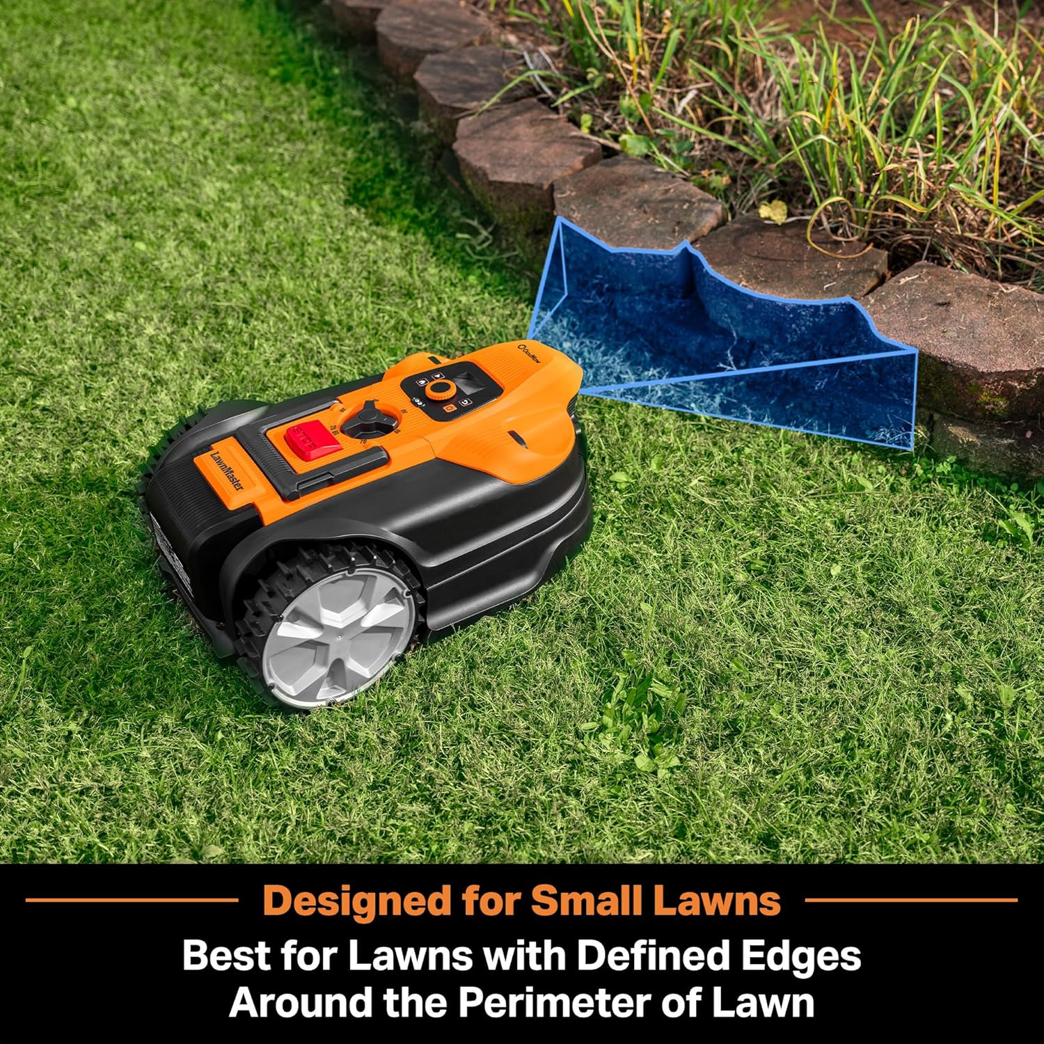 LawnMaster VBRM18AMID4R Mähroboter 800 m², ohne Kabel, WiFi & App