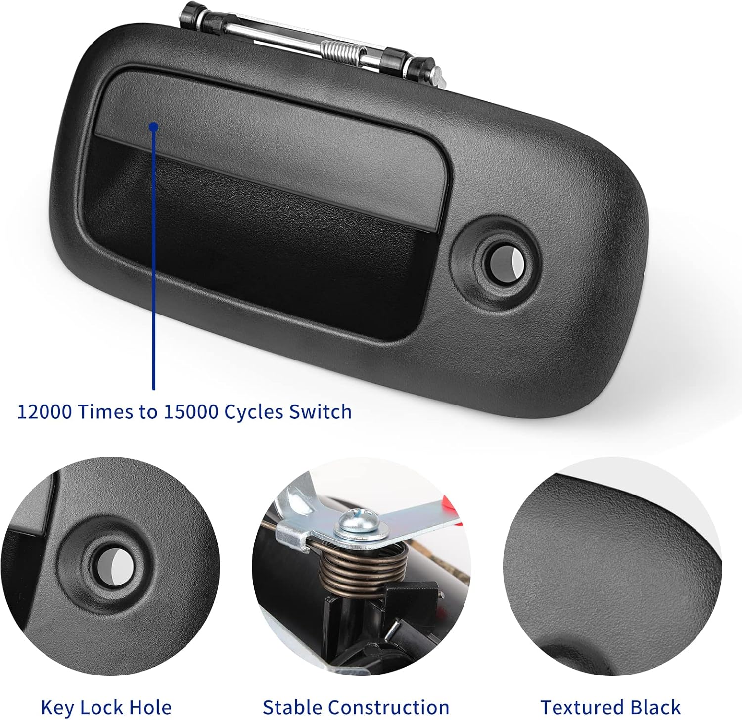 Pair Exterior Door Handles for 1996-2009 Chevy Express GMC Savana 1500 2500 3500 Van, Front Left Driver & Right Passenger Side Replace# 79320 79321 10359093,Textured Black