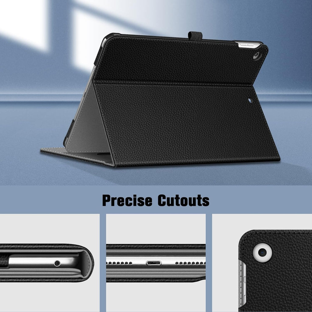Fintie Case for iPad 9th / 8th / 7th Generation (2021/2020/2019) 10.2 Inch - Corner Protection Multi-Angle Viewing Stand Cover with Pocket & Pencil Holder, Auto Sleep Wake, Black