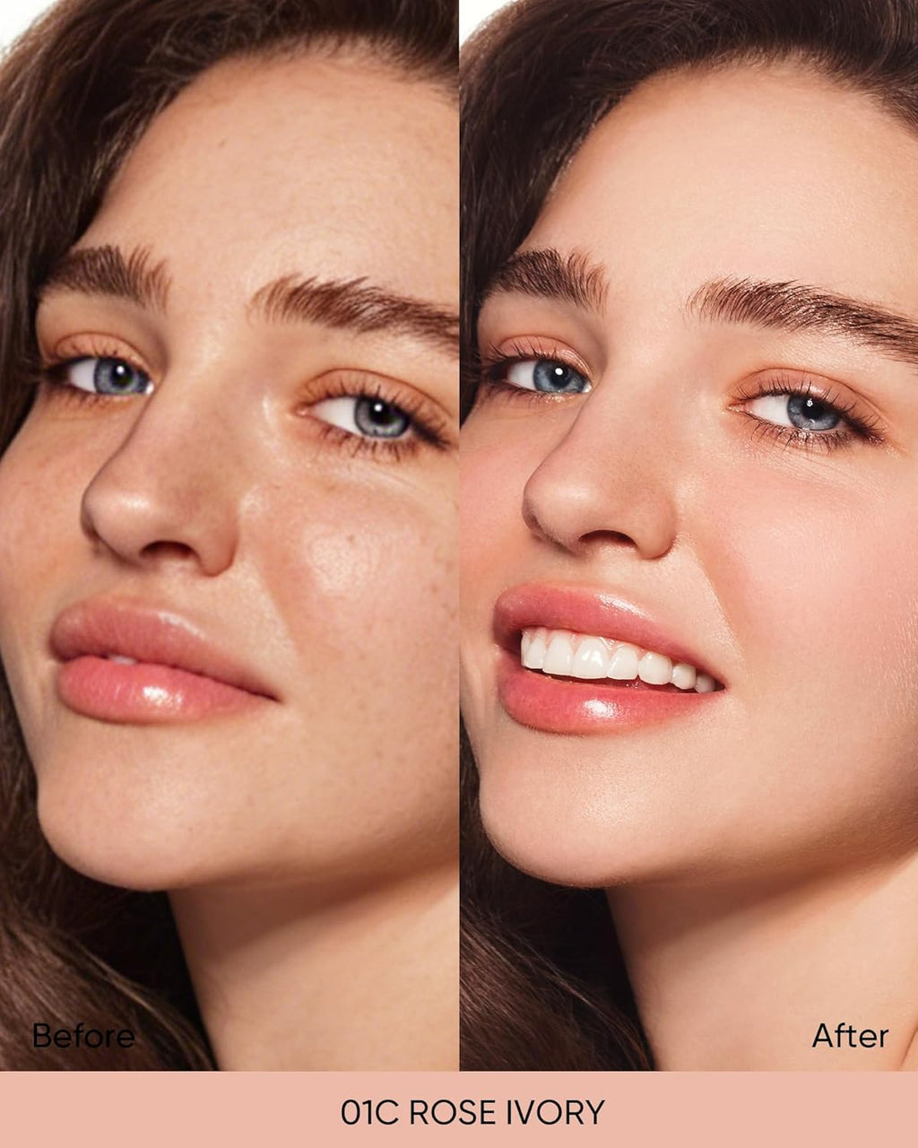 SKINTIFIC Velvet Matte Cushion Foundation Blue #01C Rose Ivory| Full Coverage,12H Oil Control,Ideal for Oily & Combination Skin,Waterproof,Long-Lasting, Lightweight, Hydrating,Transfer-Proof