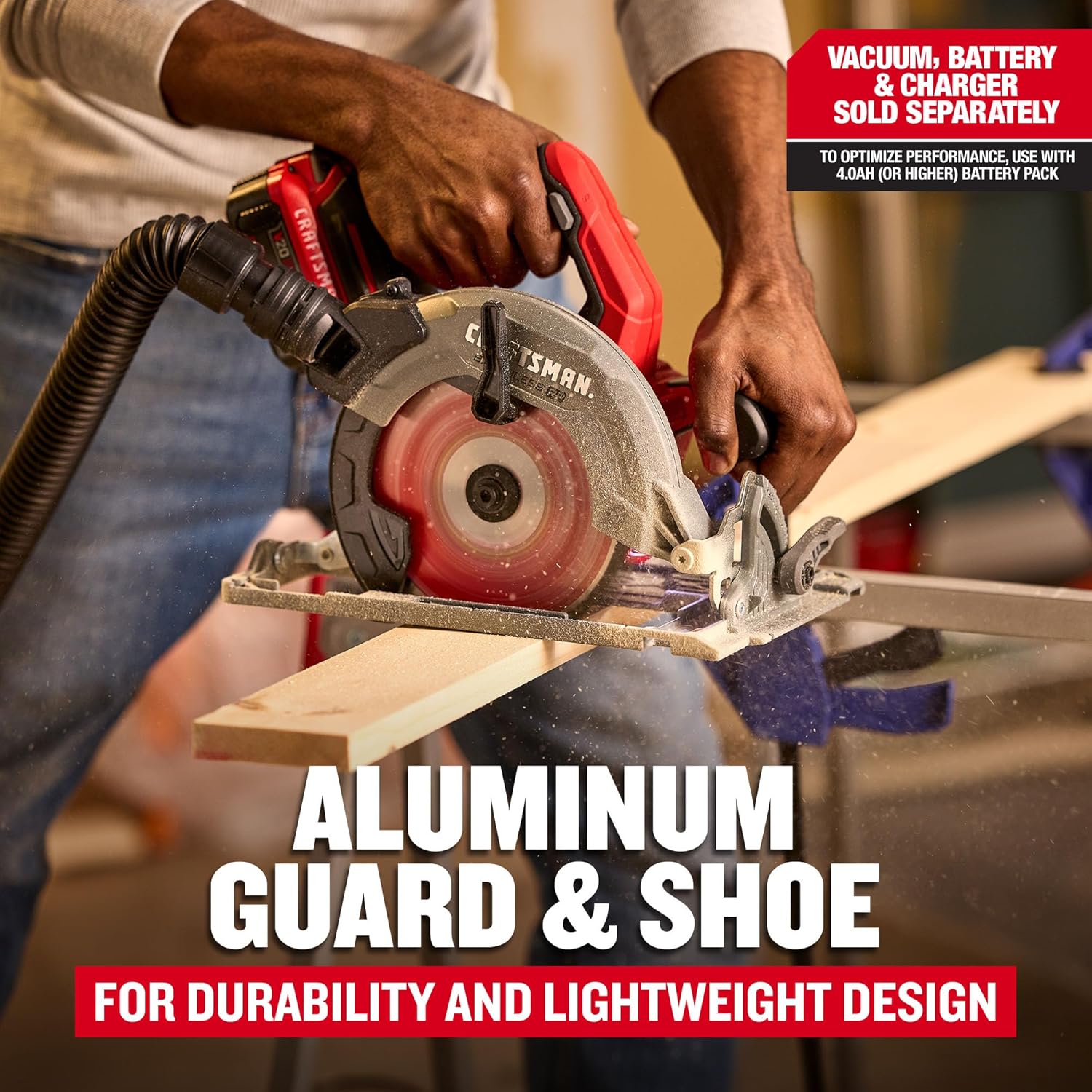 CRAFTSMAN V20 RP Cordless Circular Saw, 7-1/4 inch, Bare Tool Only (CMCS551B)