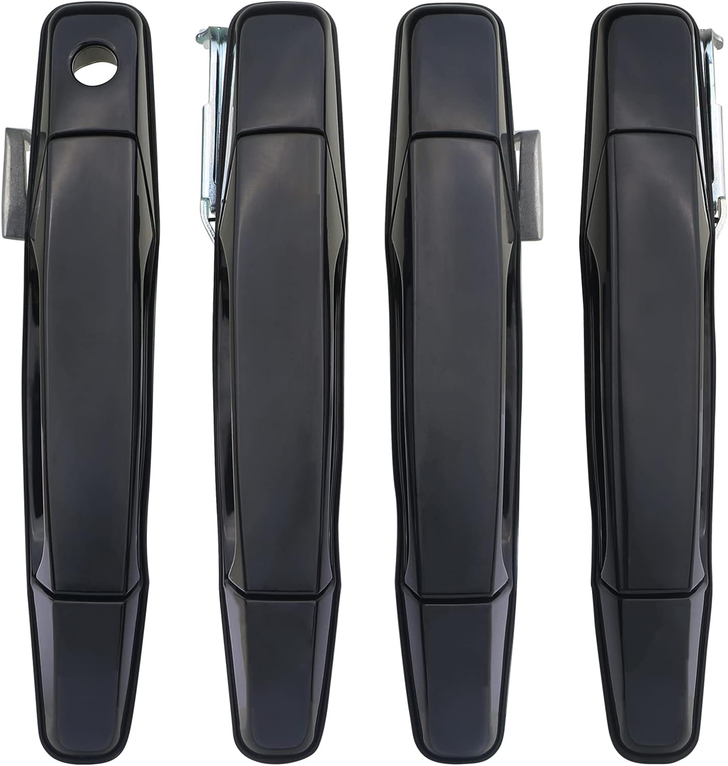APPERFiT Upgraded Exterior Door Handles Black Compatible with 2007-2013 Chevy Chevrolet Silverado 1500 2500 3500 Suburban Tahoe Avalanche, GMC Sierra Yukon, Cadillac Escalade